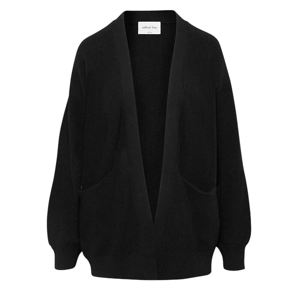 Wilfred Free Ribbed Black Unwind Cardigan Size S